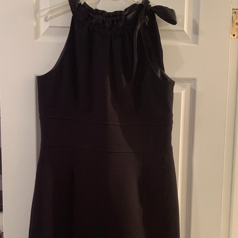 Ann Taylor Halter-Style Fitted Black Dress, Size 12